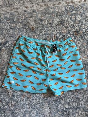 Biltema Aqua Hot Dog Pattern Men's Swim Trunks